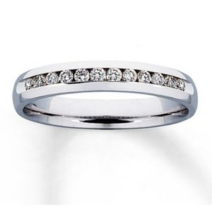 Diamond White gold wedding band